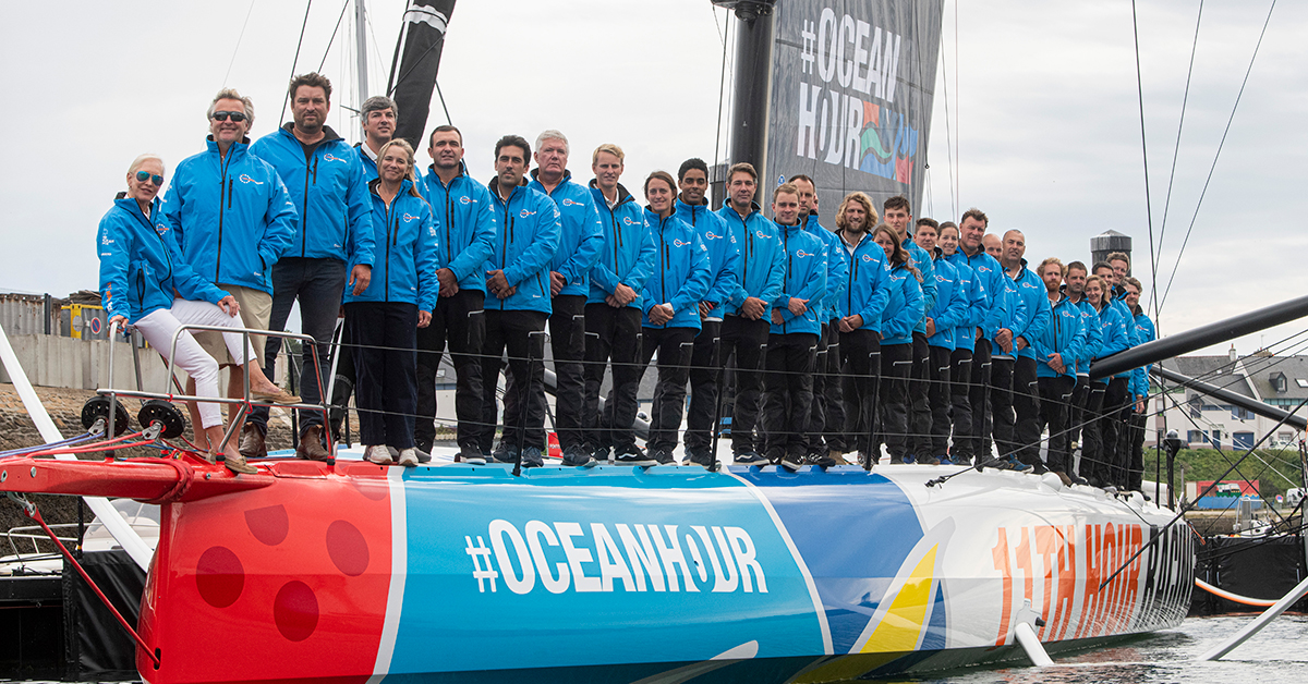 11th Hour Racing Team gather in Concarneau, France to name both of the Team's IMOCA yachts ahead of their 2021 two-boat racing program. © Vincent Curutchet / 11th Hour Racing