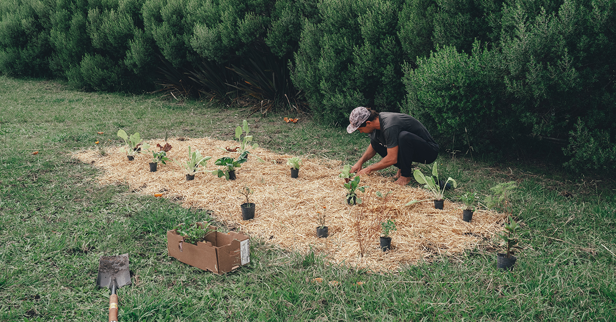 At La’Pai, Yago learned more about planting a food garden alongside the women participating in the program. Photo credit: Mateo Caride