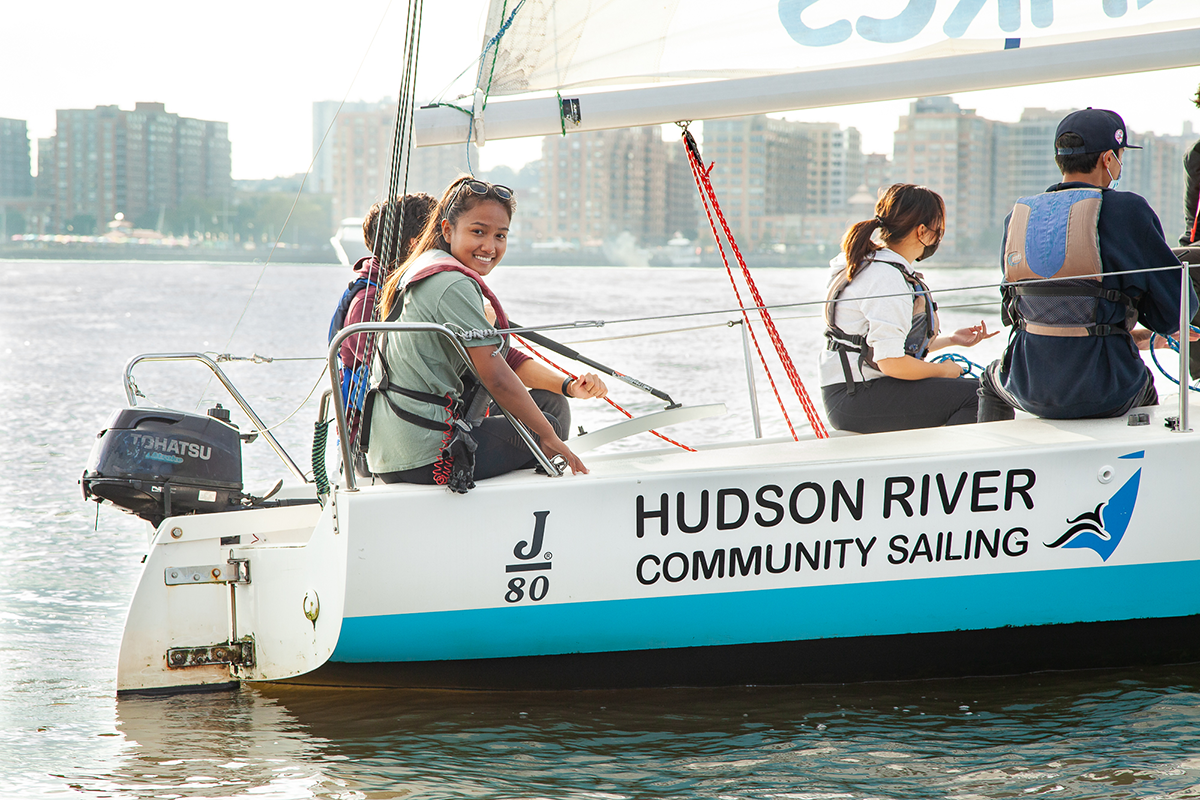 Hudson River Community Sailing’s Sail Academy provides year-round youth development, academic enrichment, and leadership education through sailing and boatbuilding in New York City, N.Y. Photo credit: Leigh Beckett