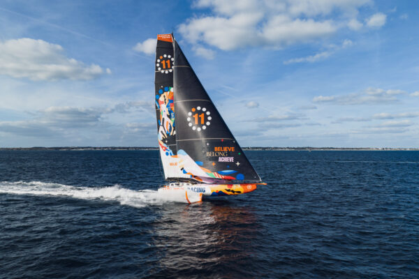 Drone footage of the first sailing session