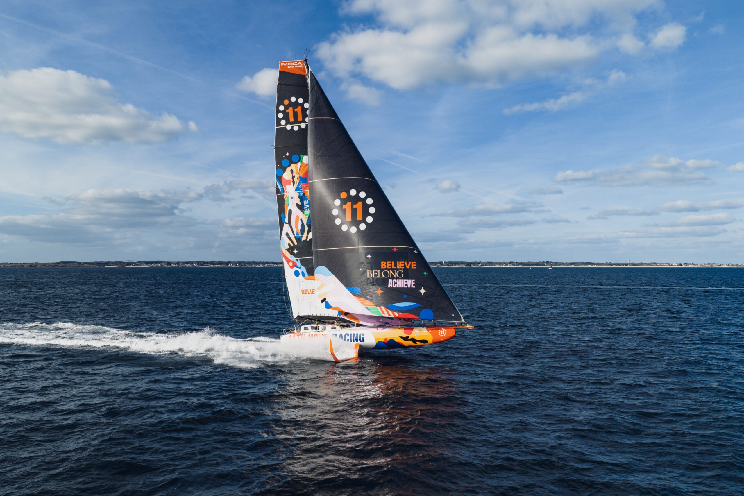 Drone footage of the first sailing session